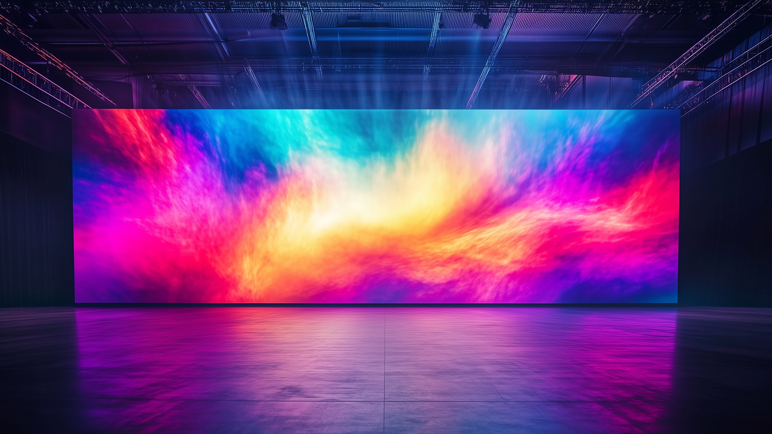 Large LED wall at live event