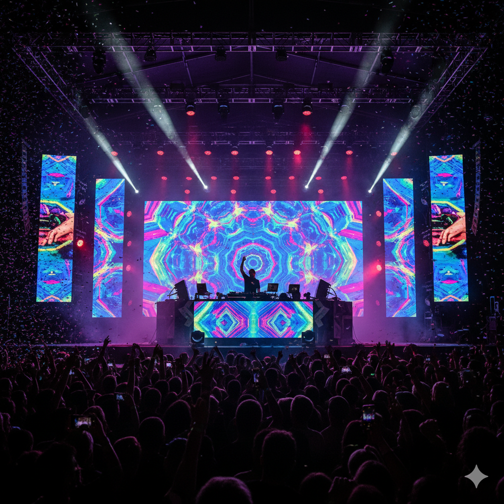 LED wall at live event